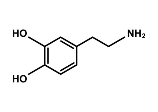 Chemische Formel für Neurotransmitter "DOPAMIN"