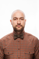 Obraz premium Funny portrait of a man with emotion on her face