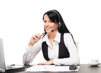 A businesswoman with an electronic cigarette