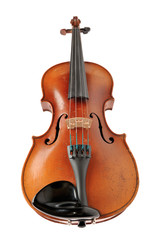 Violin on white background