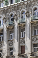 Fototapeta na wymiar Facades of Belgrade - Former Russian Czar Restaurant Building De