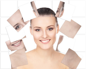 Fototapeta premium Close-up portrait of an attractive and happy girl