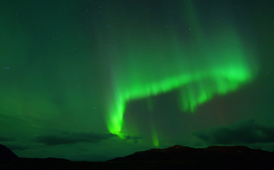 Northern lights over Northcape.  October 08, 2013