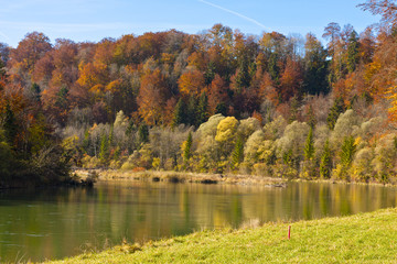 Herbst an der Isar, Bayern, Deutschland, Autumn at the Isar, Bav