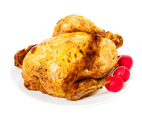 baked, roast chicken