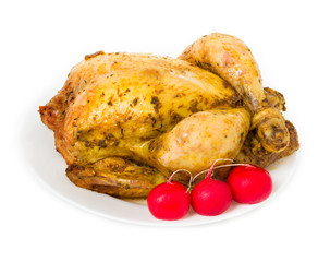 baked, roast chicken