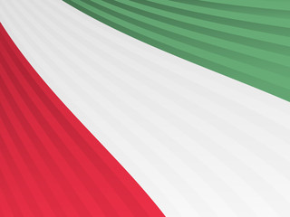 Abstract red white green stripes flag