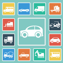 Vector of Cars icon set
