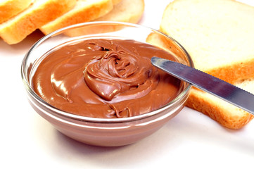 chocolate cream and wheat toast