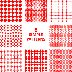 Red abstract pattern collection