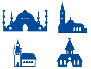 Edifices religieux en 4 icônes