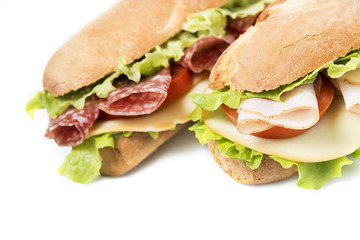 sandwiches on white