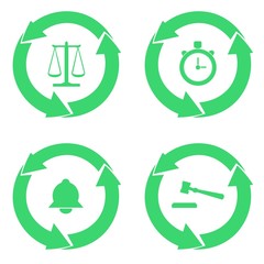 4 symboles recyclage