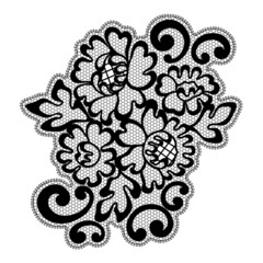 Black vector lace ornament