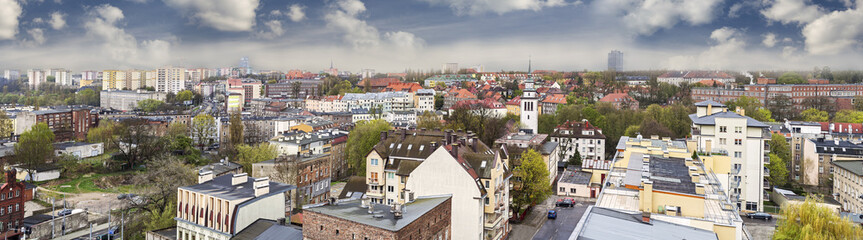 Panoramic view of Szczecin (Stettin) City, Poland