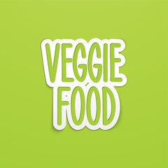 veggie food hand written lettering calligraphy. Vector