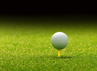 Golf ball on tee