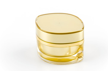 cream bottle isolated white background