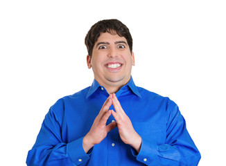 Jealous man plotting something against competition