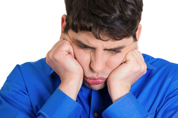 Fototapeta premium Depression. Sad gloomy young man