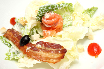 bacon salmon salad