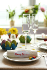 Beautiful holiday Easter table setting