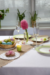 Beautiful holiday Easter table setting