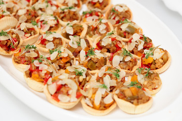 Vegetable appetizer on plate