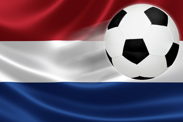 Soccer Ball Leaps Out of Netherlands' Flag