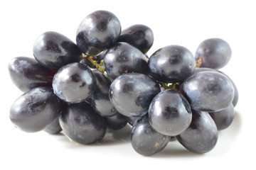 Dark grapes, Isolated on white background