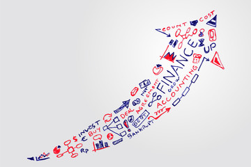Obraz premium Finance and Accounting Arrow