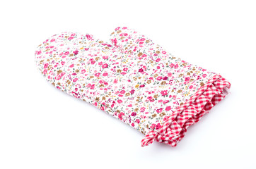 Oven glove isolated white background