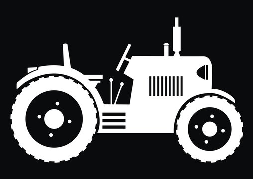 recommend clip art: Tractor - black background