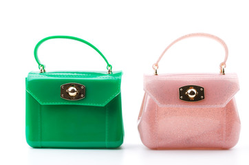 Handbag isolated white background