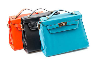 Handbag isolated white background