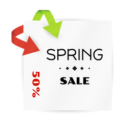 spring sale card vector background