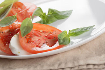 light traditional caprese salad