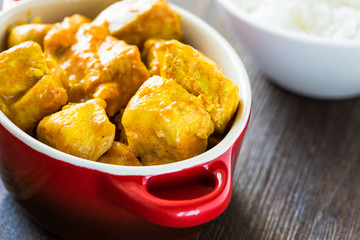 Chicken curry with rice