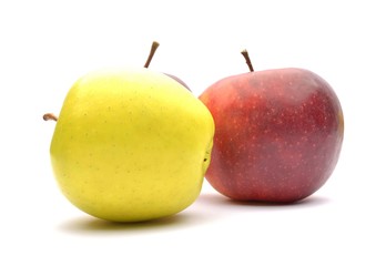 apples on white background