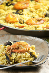 paella with seafood