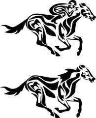 stylized running horse