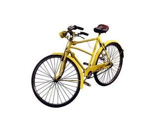 Fototapeta na wymiar Old Yellow Bicycle