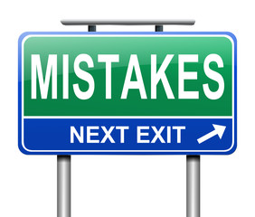 Mistakes concept.