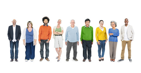 Obraz premium Group of Multiethnic Diverse Colorful People