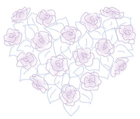 バラ　ハート　