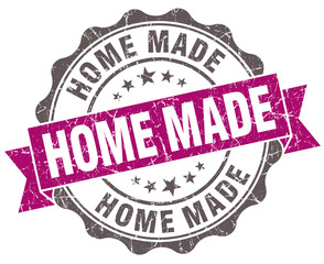 Fototapeta premium Home made violet grunge retro vintage isolated seal