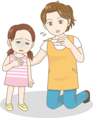 具合の悪い女の子