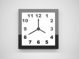 Black minimalism clock