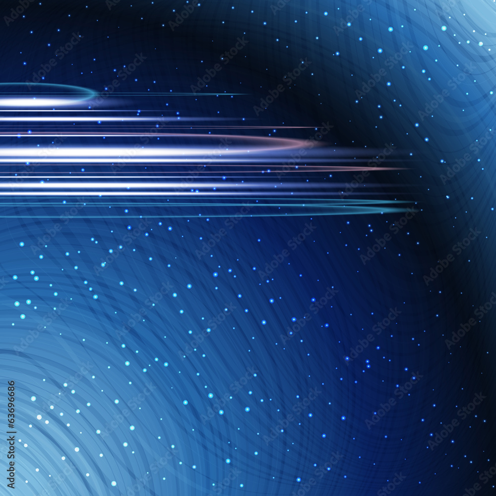 Aufkleber abstract techno design elements on a blue background.