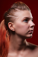 Fototapeta premium Beautiful woman wearing make-up